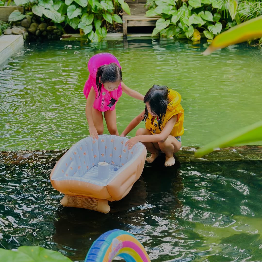 Domescape — family enjoying outdoor activities by the water